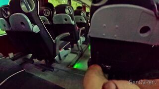 PUBLIC BUS ADVENTURE: I show my hard cock to a sexy cutie lady...she can't resist.