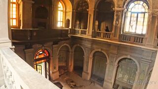 URBEX ADVENTURE. A sexy slut jerks me off in an abandoned church