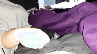 Step mom gives Step son a handjob during movie night, secretly with family around!