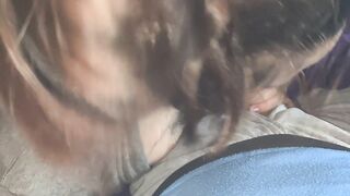 Step mom secretly sucks son cock during movie night Dad left the room