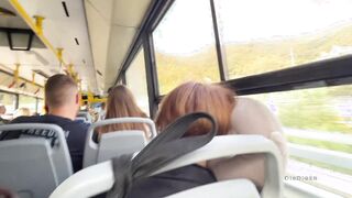 A stranger jerked off and sucked my dick in a public bus full of people
