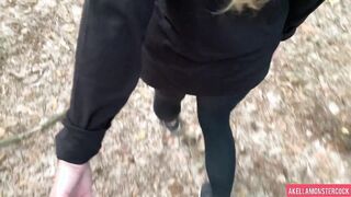 Bike ride in Forest ended with Quick Outside Handjob POV