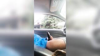 BBC Dick Flash! Stroking in Car during Quarantine gets Caught!