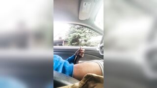 BBC Dick Flash! Stroking in Car during Quarantine gets Caught!