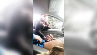 BBC Dick Flash! Stroking in Car during Quarantine gets Caught!