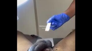 Nutted On Wax Lady While Getting Exfoliating Massage!