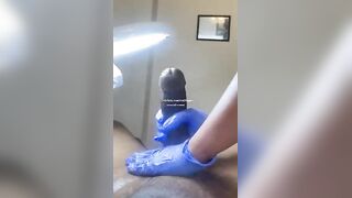 Nutted On Wax Lady While Getting Exfoliating Massage!