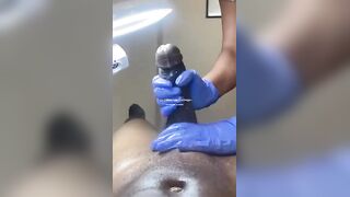 Nutted On Wax Lady While Getting Exfoliating Massage!