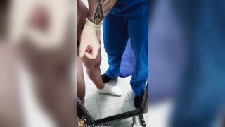 NURSE RELIEVES PATIENT WITH HANDJOB IN THE BATHROOM AFTER THERAPY