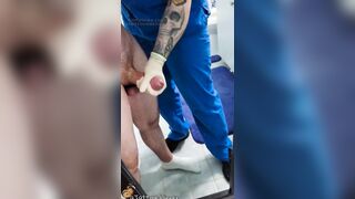 NURSE RELIEVES PATIENT WITH HANDJOB IN THE BATHROOM AFTER THERAPY